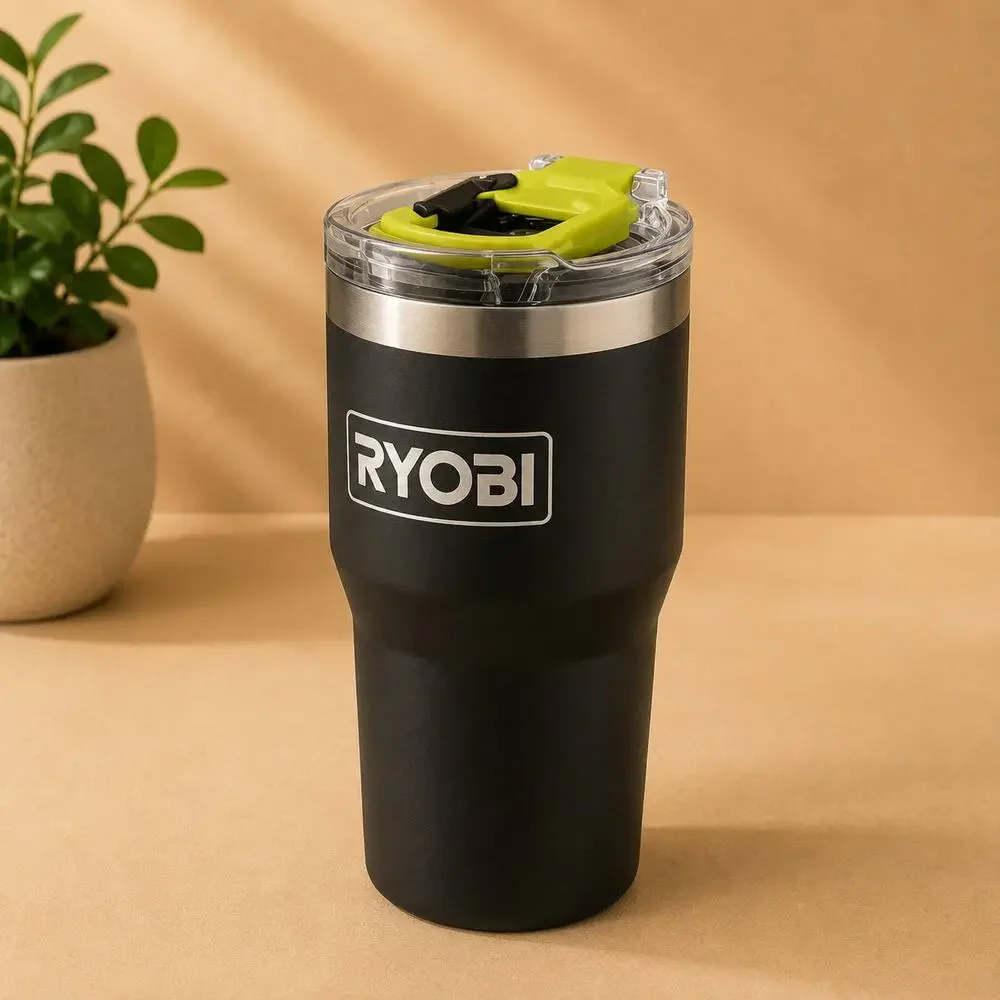 NWT Ryobi Unisex LINK 20 Ounce Black Tumbler